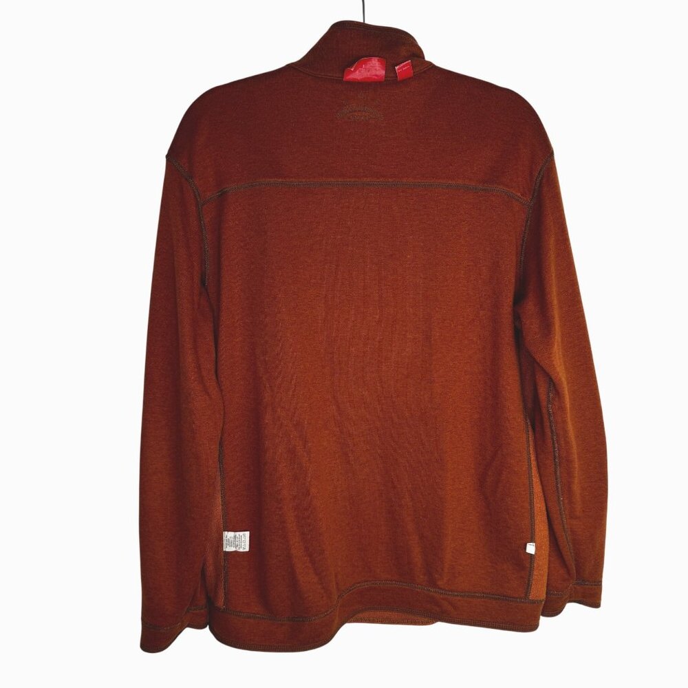 Tommy Bahama Mens SzM Reversible 1/2 Zip Orange Sweater Fall Photos Family Photo - Picture 7 of 10